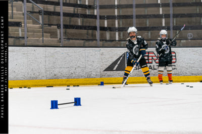 To get faster hockey stickhandling hands use a DekerBar on the Ice or at home for 1 hour per day of hockey training skills.