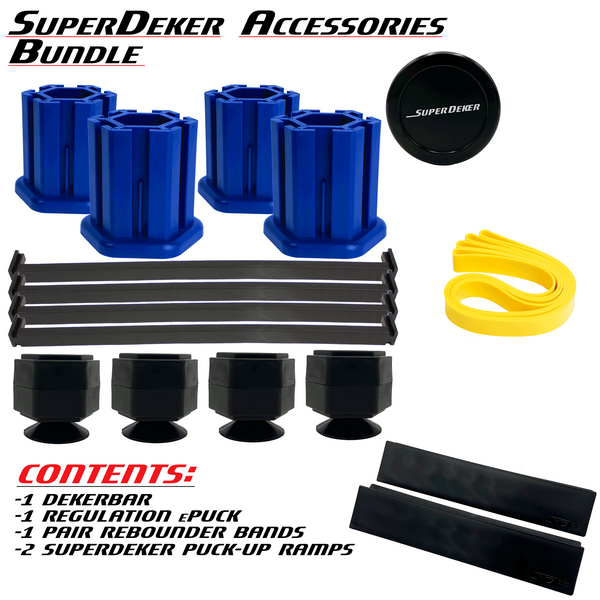The SuperDeker Accessories Accessories Bundle is the best hockey training stuff gift for any hockey player who needs some hockey training tips. This bundle has all the components to learn how to get better at stickhandling.