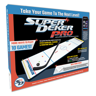 The SuperDekerPRO Hockey Stickhandling Training Aid is the ideal christmas present for hockey players who want to have fun whiile training elite hockey skills. Follow the lights and sensors with a hockey puck to train skills and compete against friends!